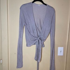 lululemon athletica lavender Tie-Front Top midi